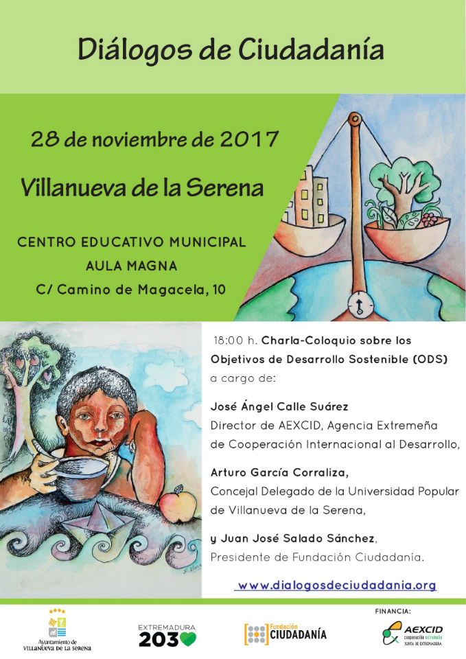 Cartel Segundo Diálogo de Ciudadanía en Villanueva de la Serena